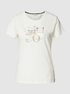Biała haftowana koszulka Liu Jo Sport