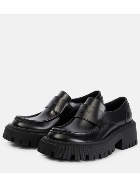 Pantofi loafer din piele Balenciaga negru