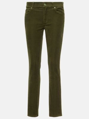 Jeans skinny di velluto a coste slim fit 7 For All Mankind verde