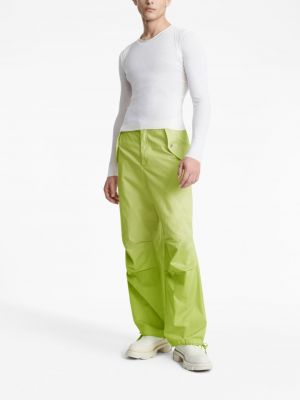 Spodnie bawełniane Dion Lee zielone