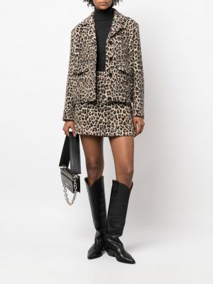 Leopardí mini sukně s potiskem Ermanno Scervino