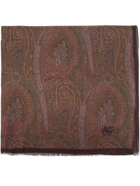 Echarpe à imprimé à imprimé paisley Etro marron