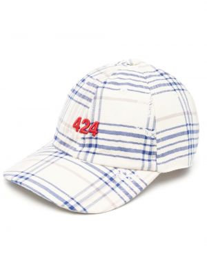Lniana haftowana czapka z daszkiem bawełniana 424