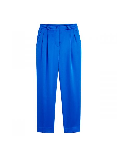 Pantalones rectos de raso La Redoute Collections azul