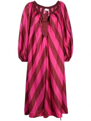 Robe mi-longue à rayures Zimmermann rose