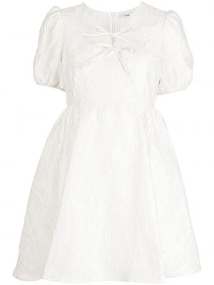 Žakardinis vakarinė suknelė B+ab balta