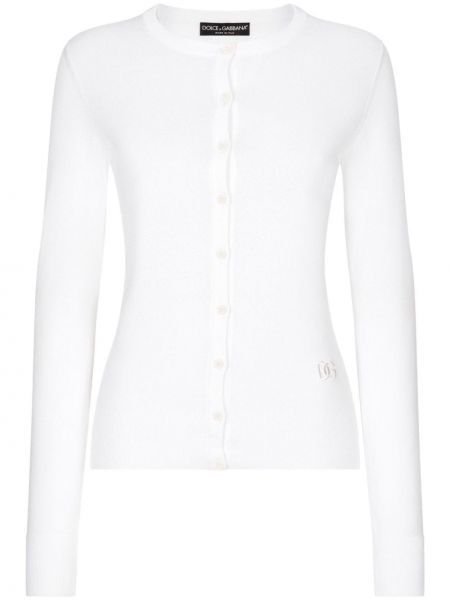 Cardigan en tricot Dolce & Gabbana blanc