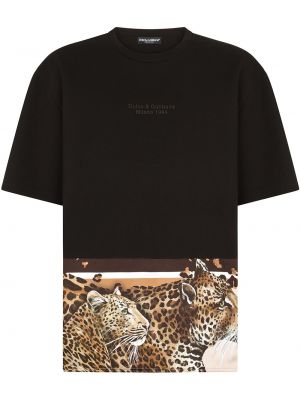 Majica z leopardjim vzorcem Dolce & Gabbana