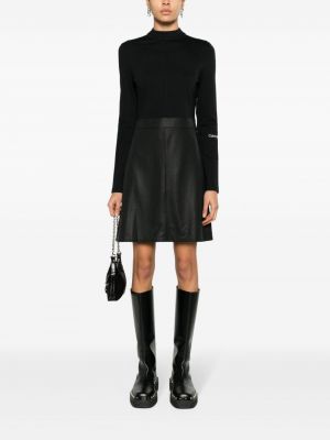 Mini šaty jersey Calvin Klein Jeans černé