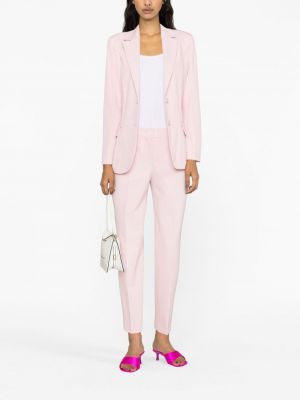 Rovné kalhoty Boutique Moschino růžové