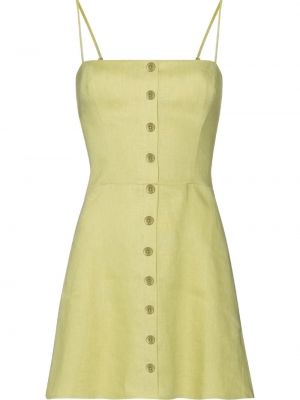 Пухена мини рокля с копчета Reformation зелено