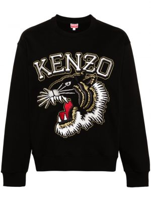 Памучен суитчър с тигров принт Kenzo черно