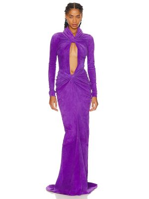 Vestido largo Laquan Smith violeta