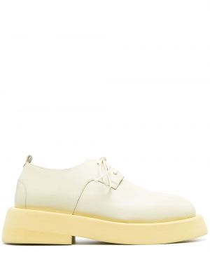 Pantofi derby cu șireturi din piele din dantelă Marsell galben