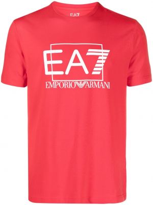 T-shirt Ea7 Emporio Armani röd