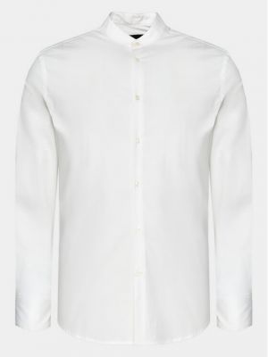Риза slim Sisley бяло