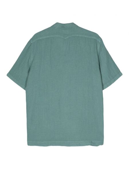 Lněná košile Massimo Alba zelená