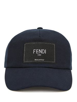 Синяя шляпа Fendi