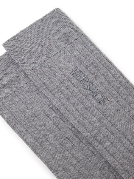 Socken mit stickerei Versace grau