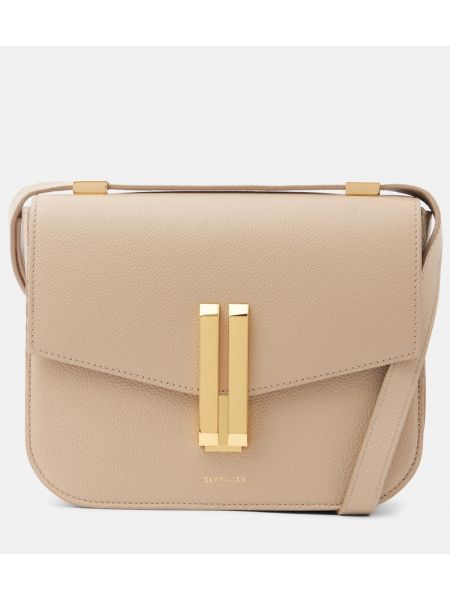 Bolsa de tela de cuero Demellier beige