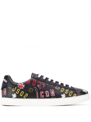 Trykt sneakers Dsquared2 svart