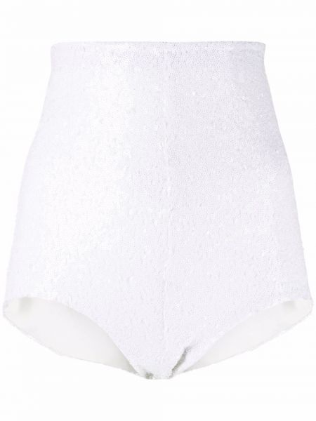 Pantalones cortos con lentejuelas de cintura alta Alchemy blanco