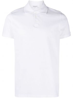 Памучна поло тениска Saint Laurent бяло