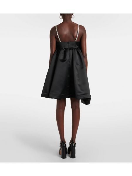 Mini vestido con lazo de raso Nina Ricci negro