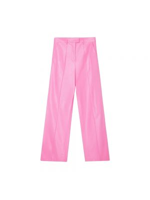 Spodnie ze skóry ekologicznej Stand Studio różowe