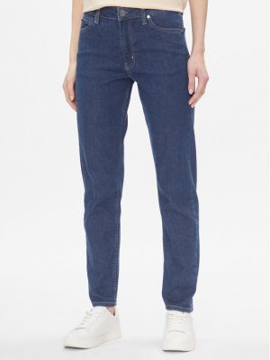 Skinny fit džinsai slim fit Calvin Klein mėlyna