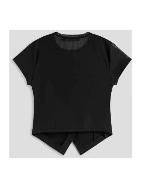 Blusa sin mangas transparente de malla Karl Lagerfeld negro