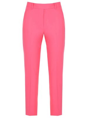 Розовые однотонные классические брюки Vassa&co