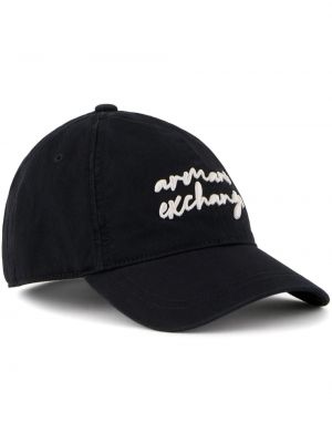 Siuvinėtas kepurė su snapeliu Armani Exchange juoda