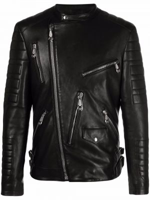 Chaqueta de cuero Philipp Plein negro