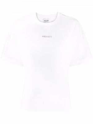 Camiseta con estampado oversized Kenzo blanco
