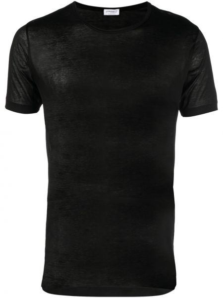 T-shirt med rundhals Zimmerli sort