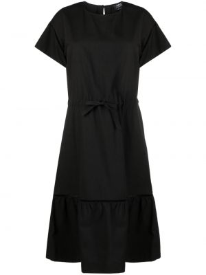 Βαμβακερή φόρεμα A.p.c. μαύρο