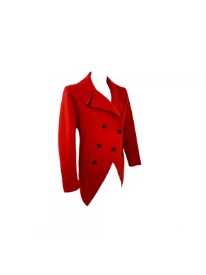 Lakierowany płaszcz Alexander Mcqueen Pre-owned czerwony