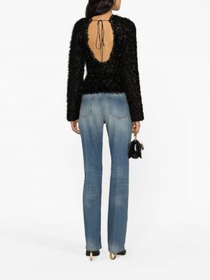 Džemperis ar kažokādu Victoria Beckham melns