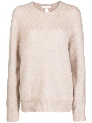 Długi sweter wełniane z długim rękawem Helmut Lang - różowy