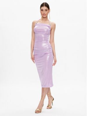 Коктейльное платье слим Just Cavalli фиолетовое