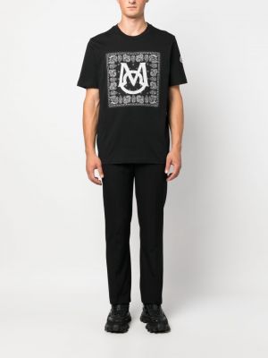 T-shirt aus baumwoll Moncler schwarz