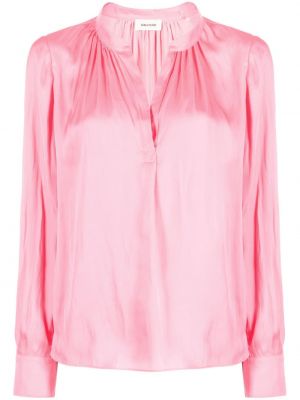 Bluză din satin Zadig&voltaire roz