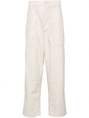 Pamučne hlače ravnih nogavica Chocoolate bijela