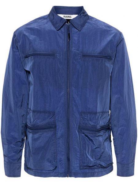 Chemise longue à imprimé Rains bleu