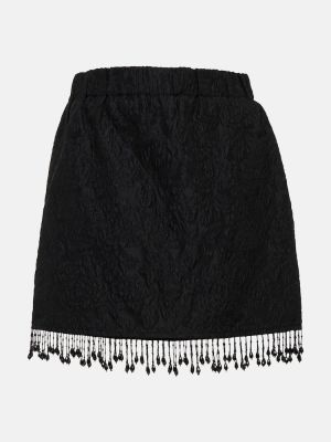 Jacquard mini suknja Ganni crna
