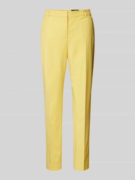 Spodnie slim fit Comma żółte