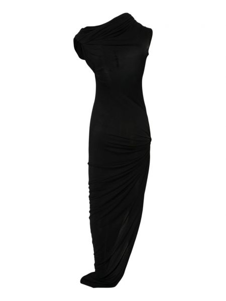 Sukienka długa z dżerseju asymetryczna Rick Owens Lilies czarna