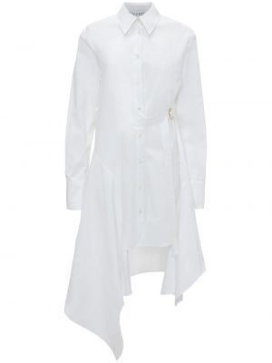 Bombažna srajca z draperijo Jw Anderson bela