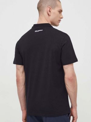 Polo majica Karl Lagerfeld črna